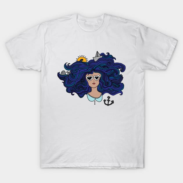 Girl of the Sea T-Shirt by Nataliatcha23